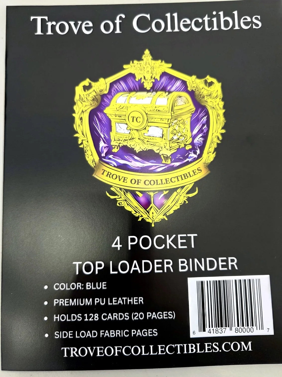 Image of TroveOfCollectible 4 Pocket Toploader Binder Blue
