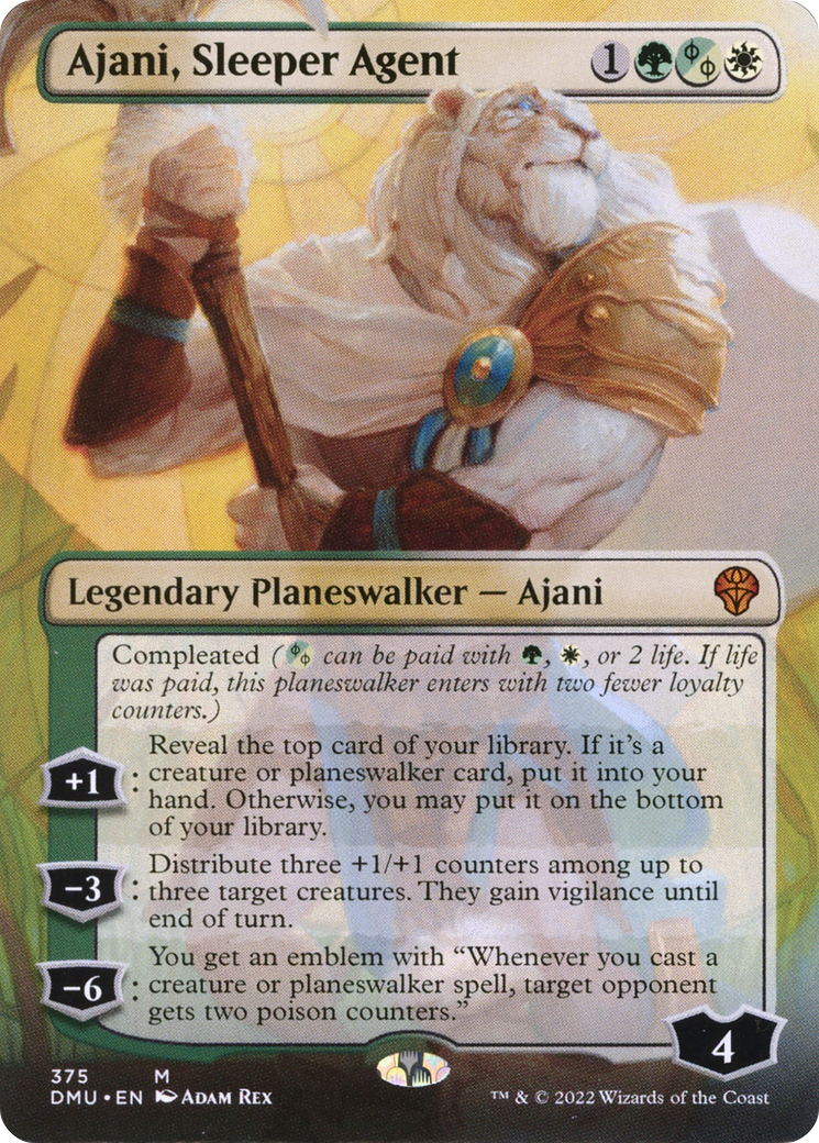 Image of Ajani, Sleeper Agent (375) (DMU-375) - Dominaria United (Borderless) Foil