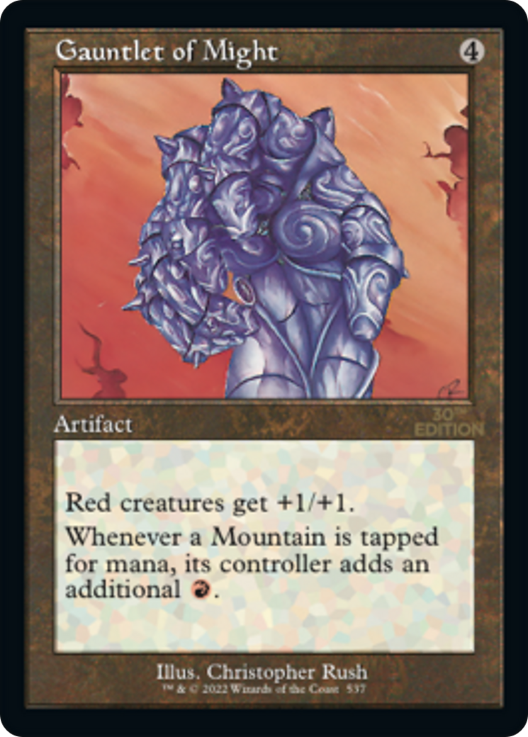 Image of Gauntlet of Might (Retro Frame) (30A-537) - 30th Anniversary Edition