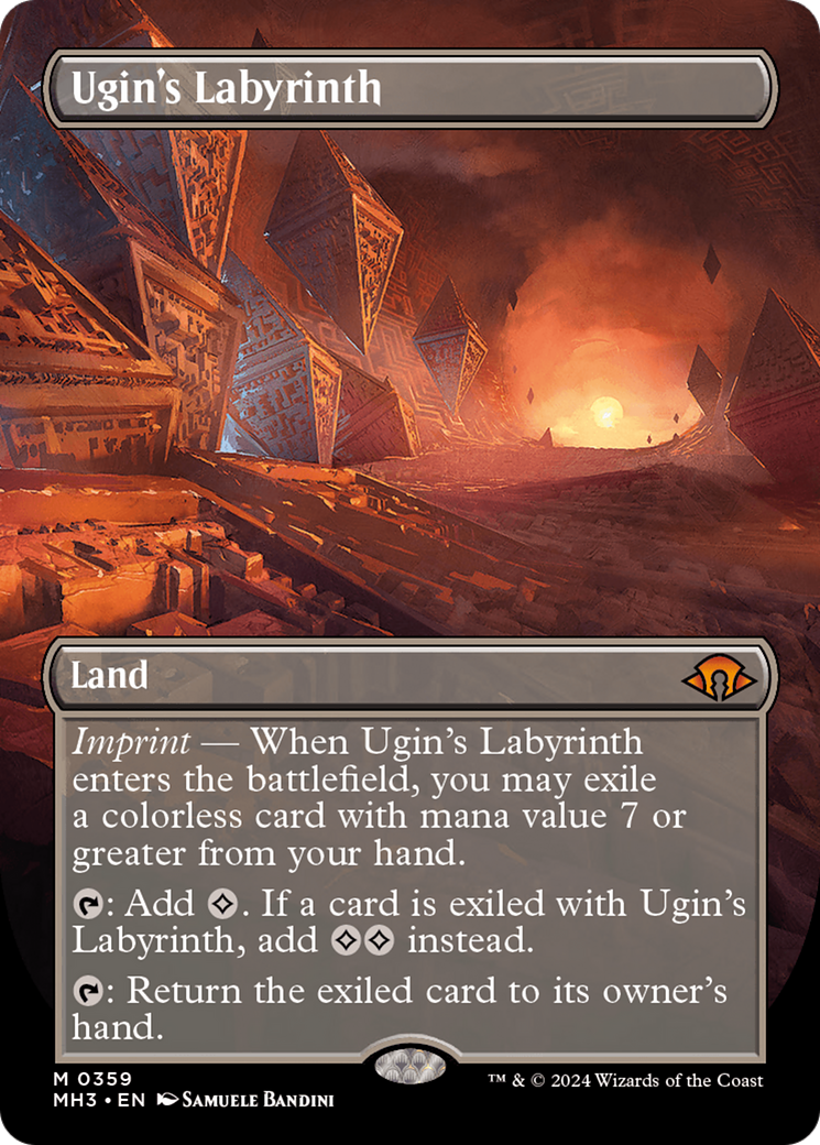 Image of Ugin's Labyrinth (Borderless) (MH3-359) - Modern Horizons 3 (Borderless) Foil