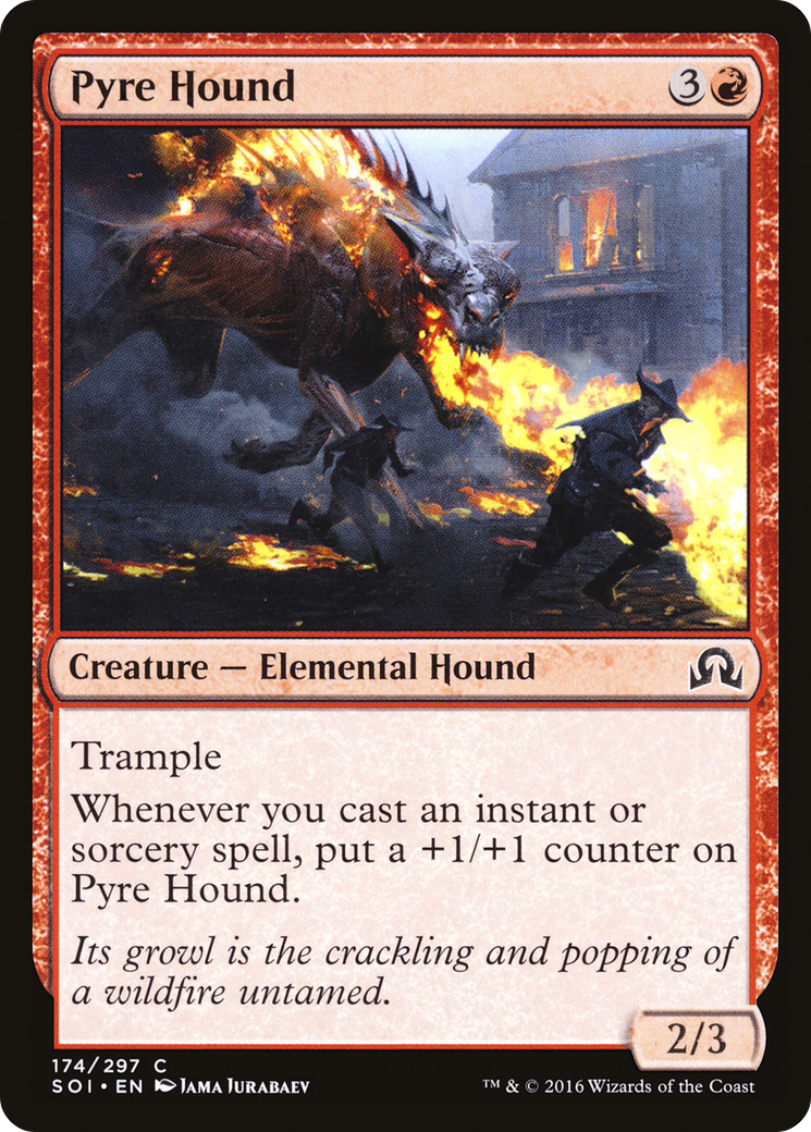 Image of Pyre Hound (SOI-174) - Shadows over Innistrad Foil