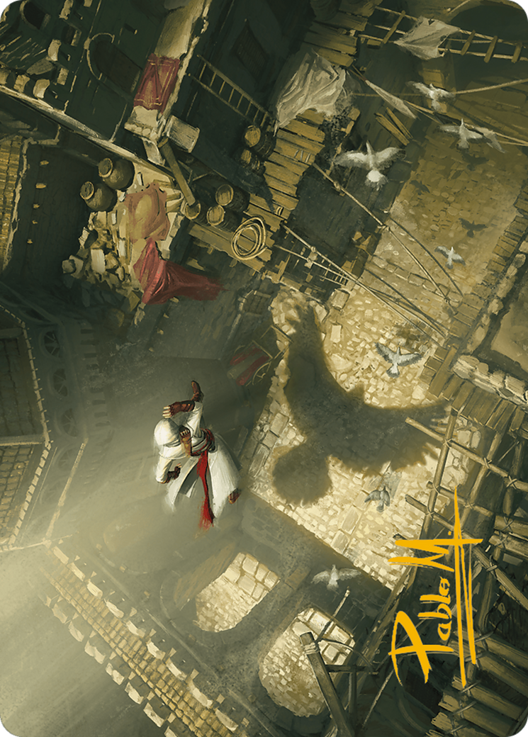 Image of Rooftop Bypass Art Card (Gold-Stamped Signature) (ASACR-020) - Assassin's Creed Art Series (Borderless)