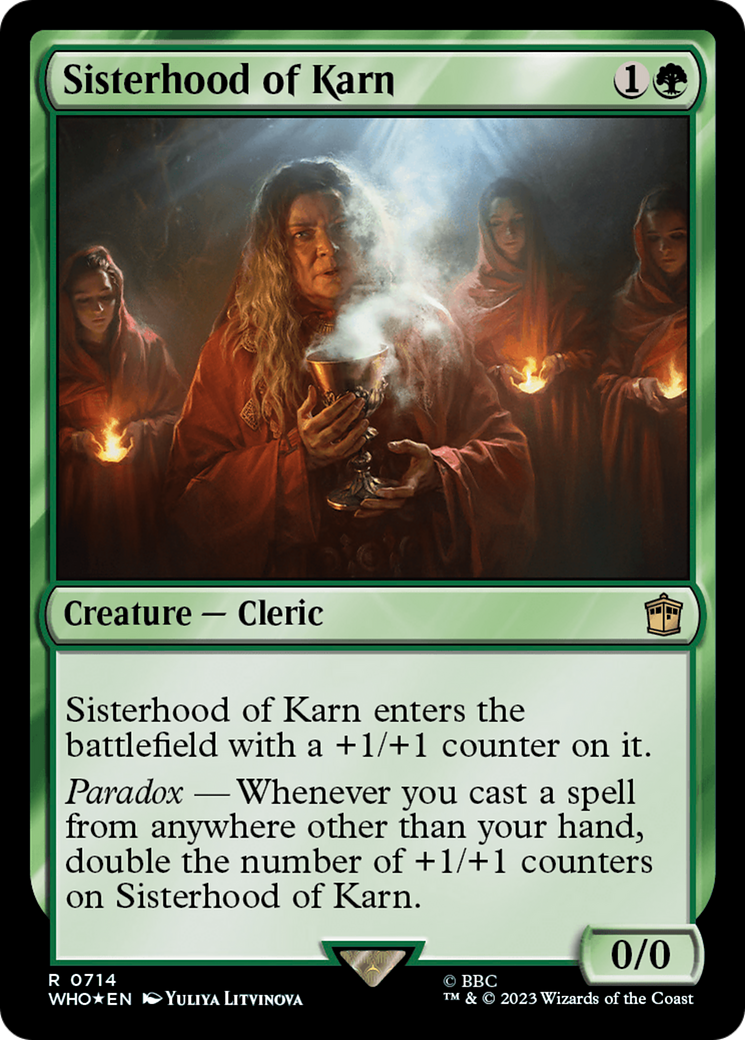 Image of Sisterhood of Karn (Surge Foil) (WHO-714) - Doctor Who Foil