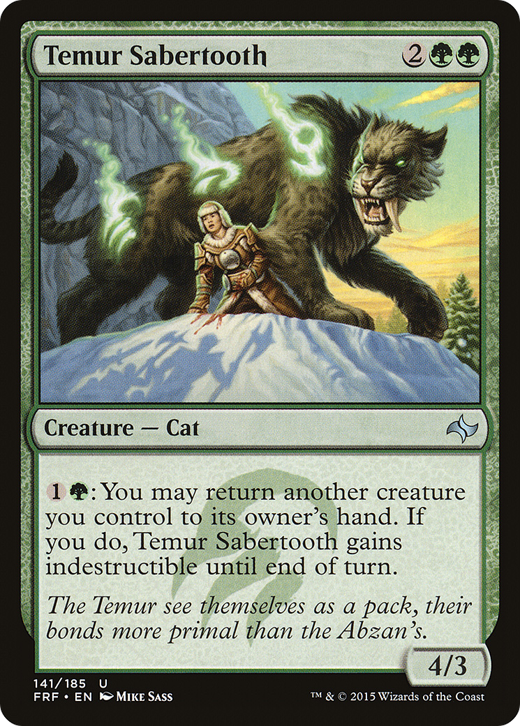 Image of Temur Sabertooth (FRF-141) - Fate Reforged Foil