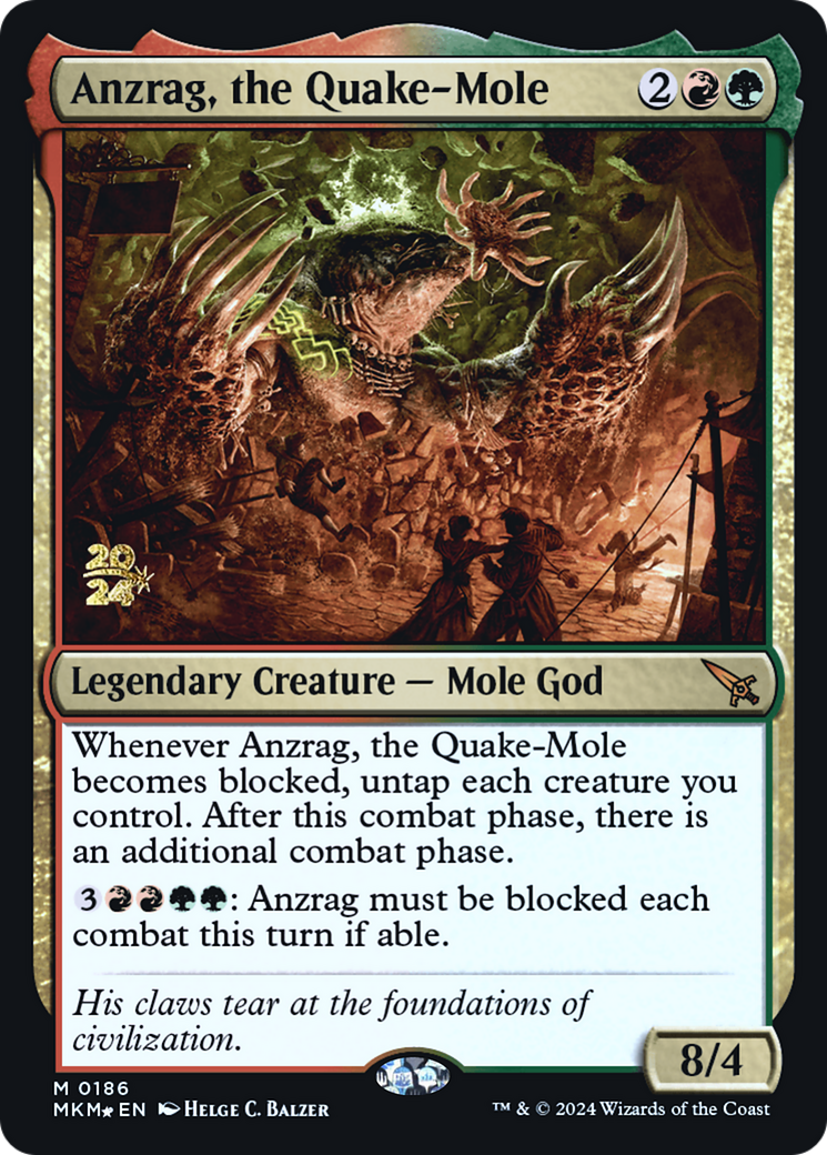 Image of Anzrag, the Quake-Mole (PRE-186) - Murders at Karlov Manor Promos Foil