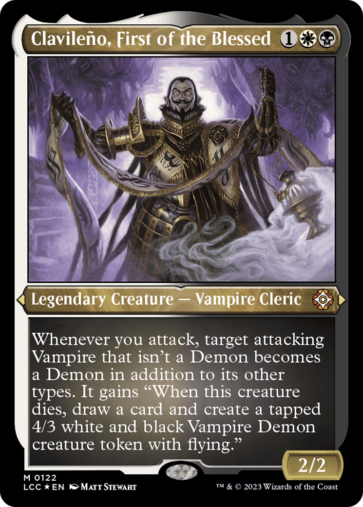 Image of Clavileno, First of the Blessed (Display Commander) - Thick Stock (LCC-122) - The Lost Caverns of Ixalan Commander Foil
