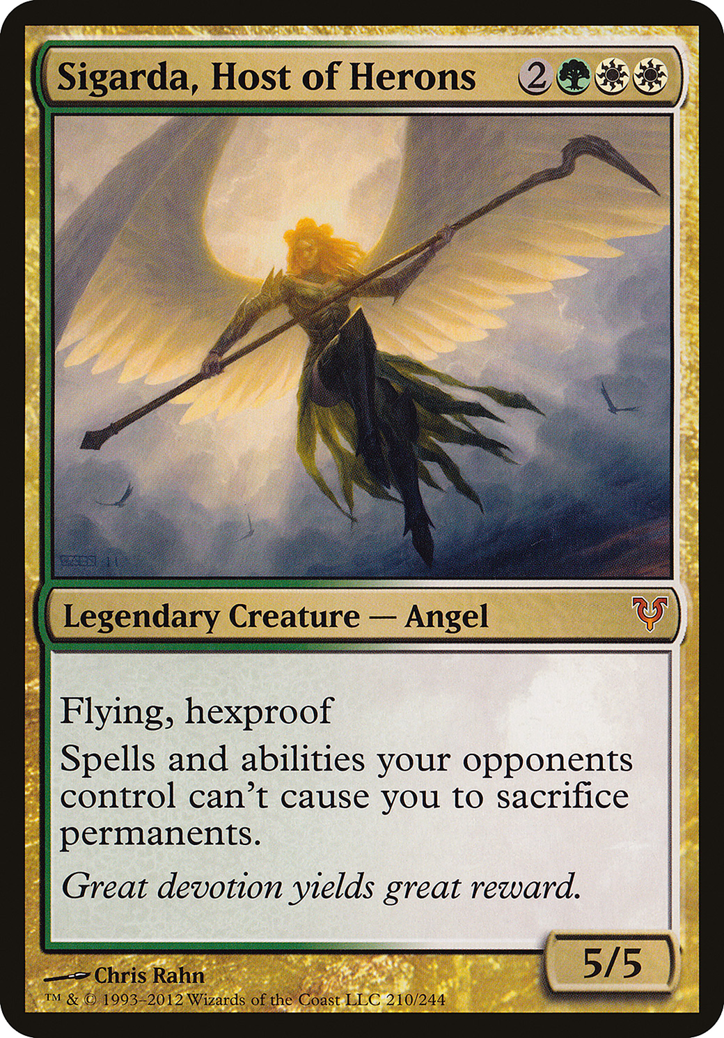 Image of Sigarda, Host of Herons (Avacyn Restored) (OVER-210) - Open the Helvault Foil