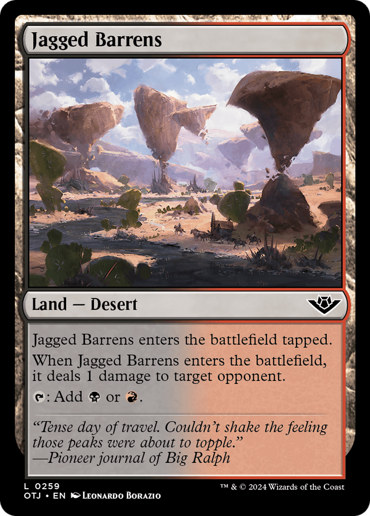 Image of Jagged Barrens (OTJ-259) - Outlaws of Thunder Junction