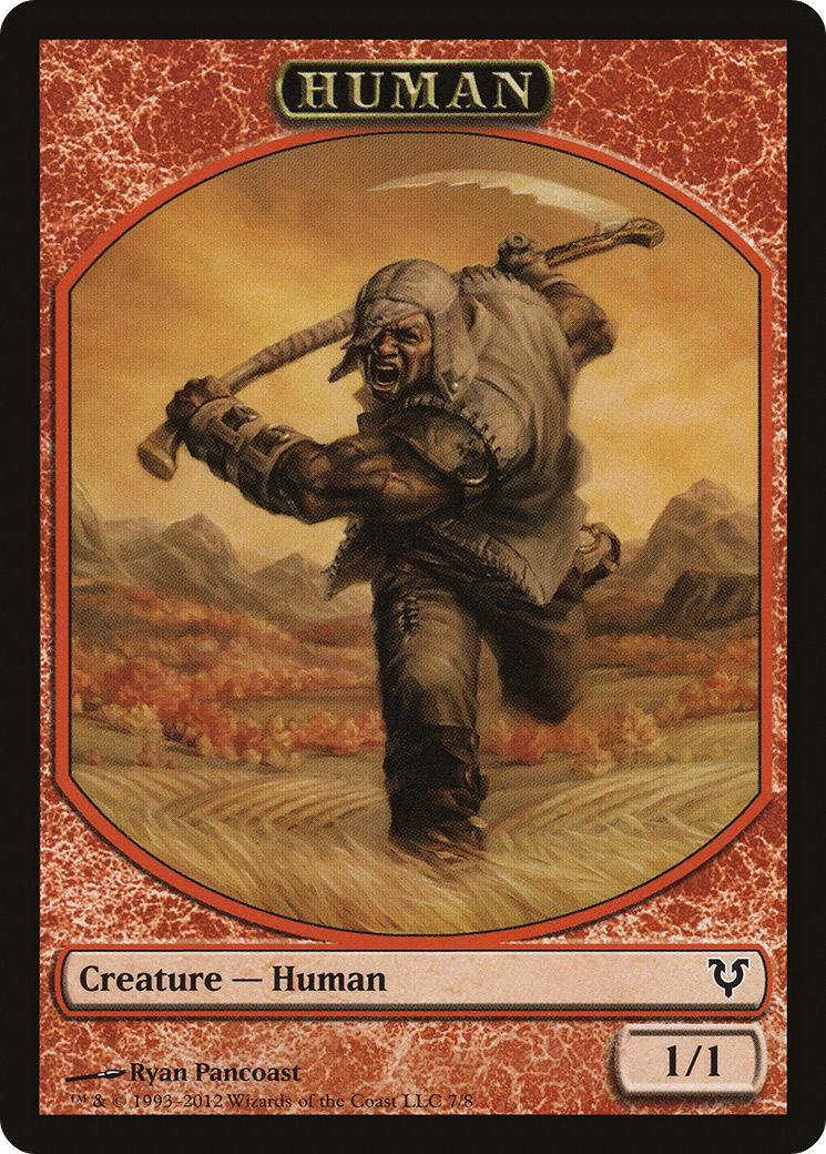 Image of Human Token (7) (AVR-007) - Avacyn Restored Tokens