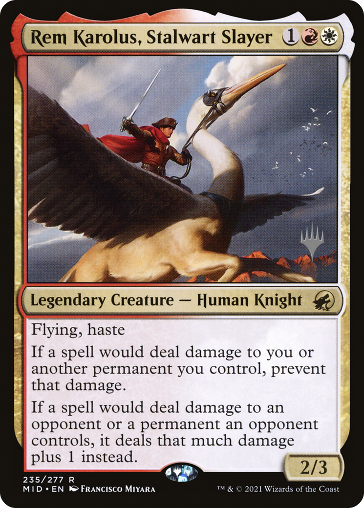 Image of Rem Karolus, Stalwart Slayer (PPMID-235) - Innistrad: Midnight Hunt Promos Foil