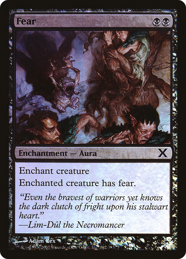 Image of Fear (10E-142★) - Tenth Edition Foil