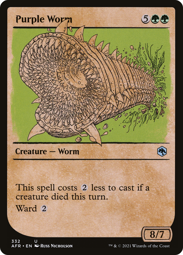 Image of Purple Worm (Showcase) (AFR-332) - Adventures in the Forgotten Realms: (Showcase) Foil