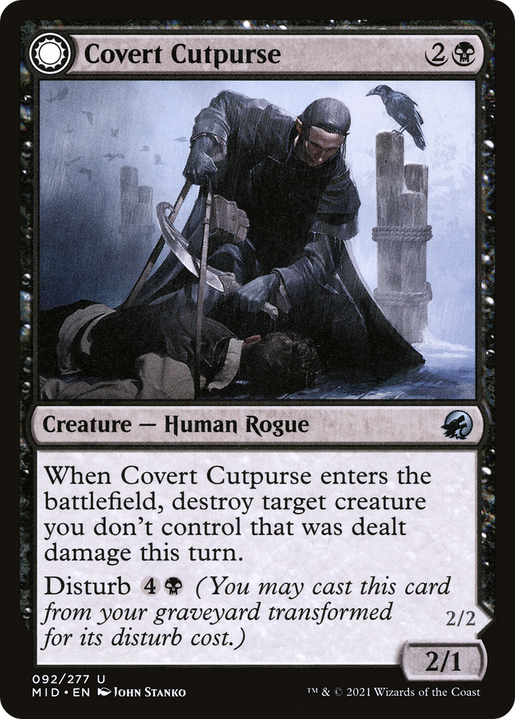 Image of Covert Cutpurse (MID-092) - Innistrad: Midnight Hunt: (Double Faced Transform) Foil