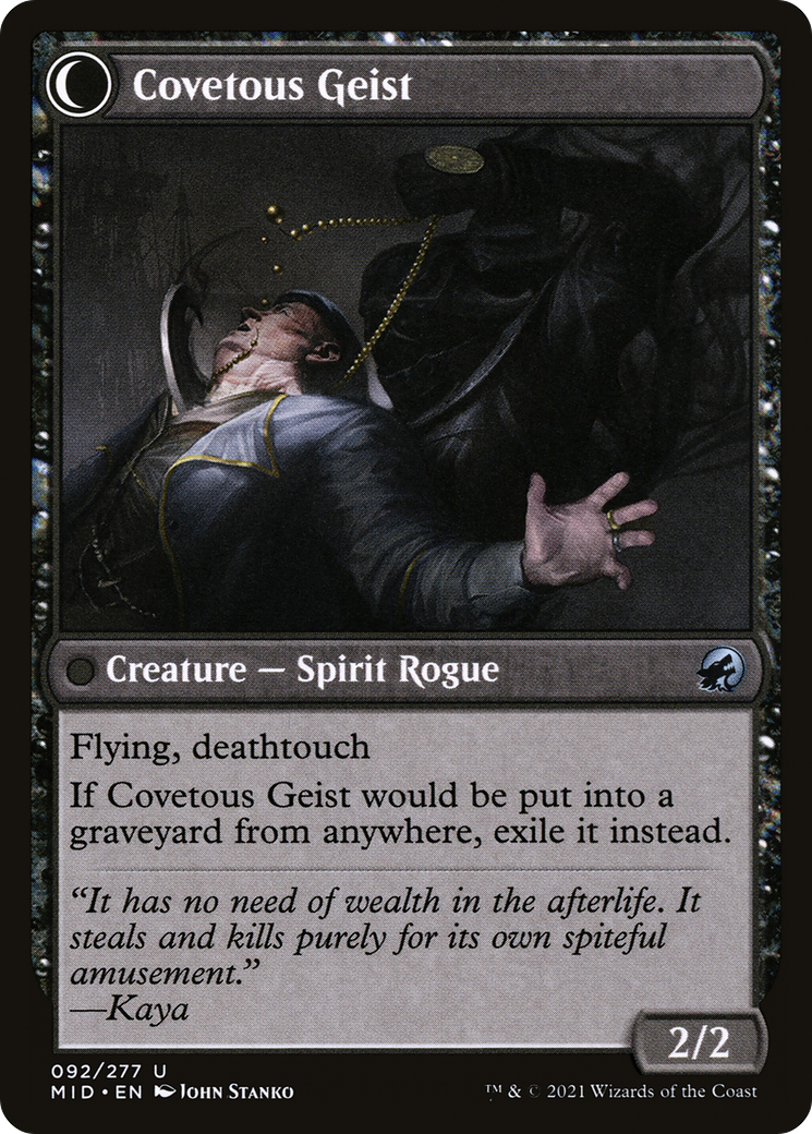 Image of Covert Cutpurse (MID-092) - Innistrad: Midnight Hunt: (Double Faced Transform)