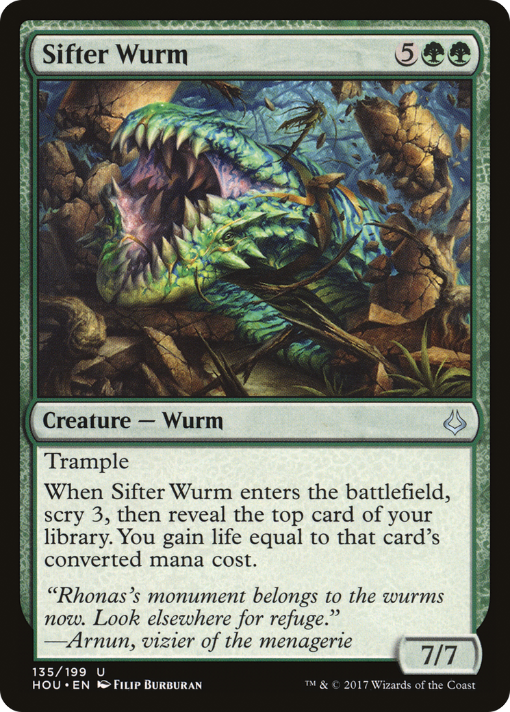 Image of Sifter Wurm (HOU-135) - Hour of Devastation Foil