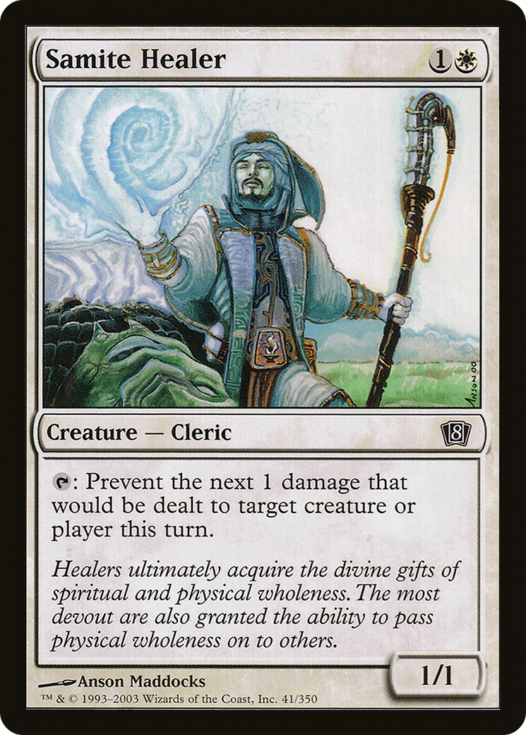 Image of Samite Healer (8ED-041) - 8th Edition Foil
