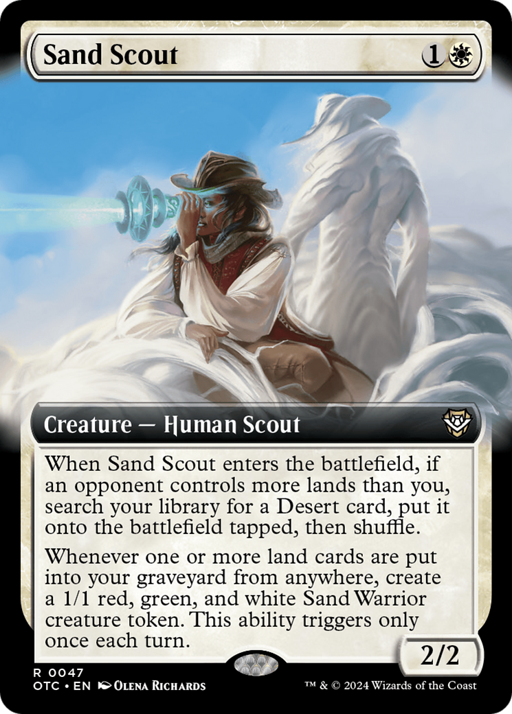 Image of Sand Scout (Extended Art) (OTC-047) - Outlaws of Thunder Junction Commander: (Extended Art)