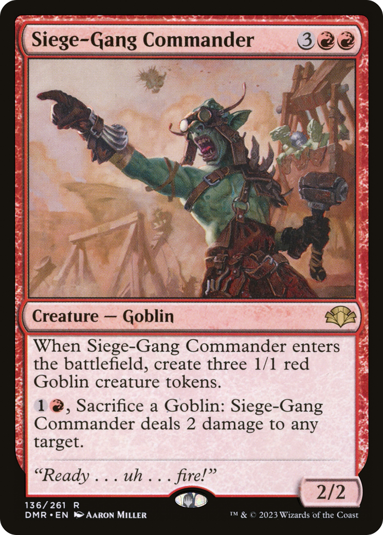 Image of Siege-Gang Commander (DMR-136) - Dominaria Remastered