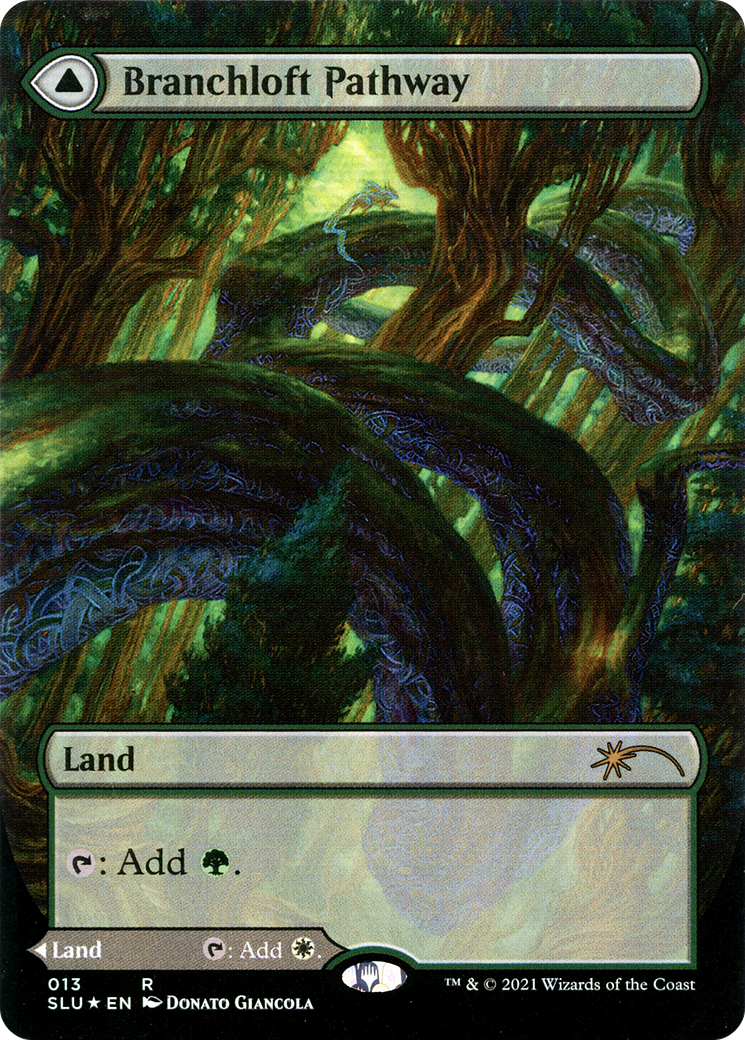 Image of Branchloft Pathway (Borderless) (SLU-013) - Secret Lair: Ultimate Edition: (Showcase) (Borderless) Foil