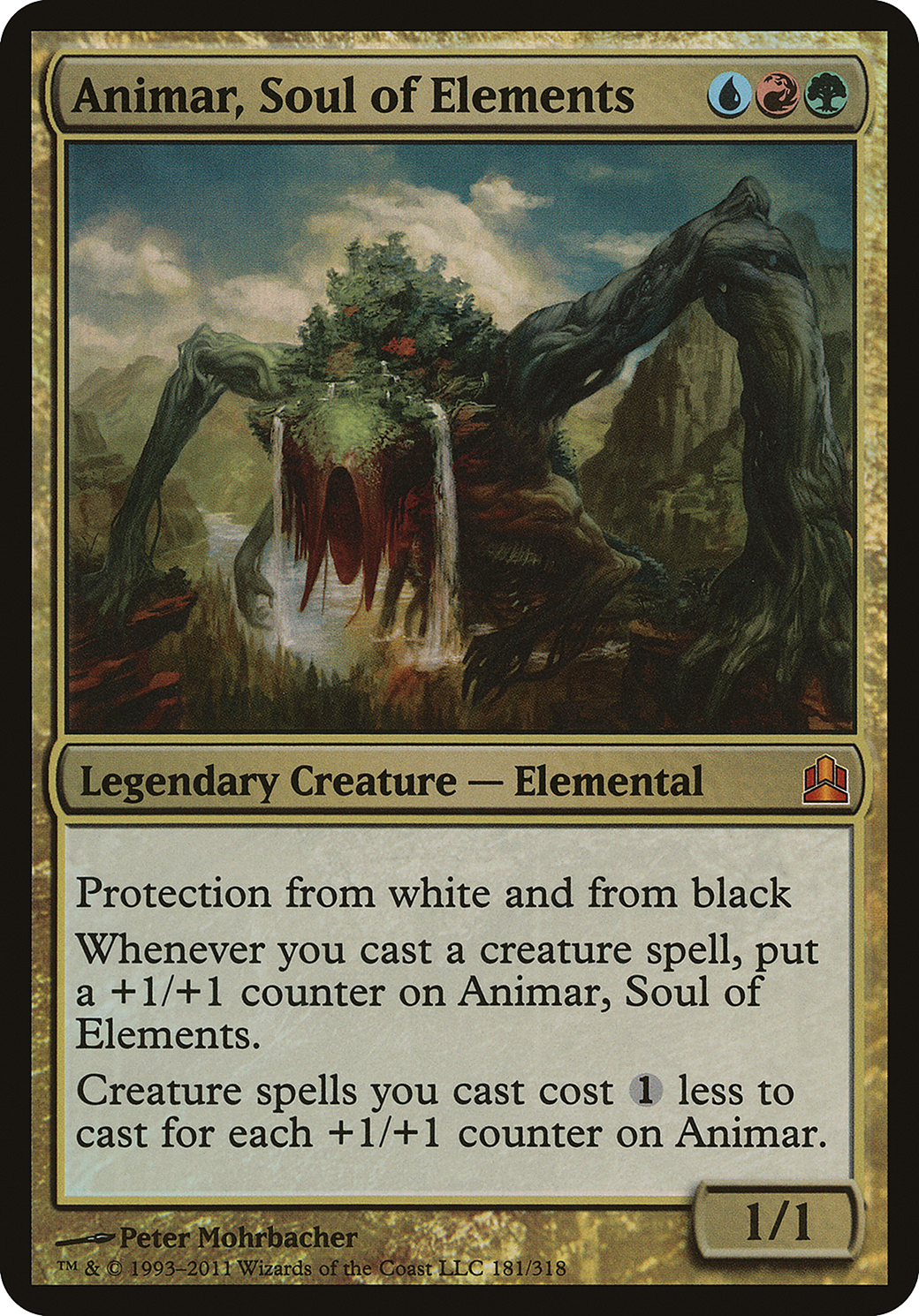 Image of Animar, Soul of Elements (Commander) (OVER-181) - Commander 2011 Oversized Foil