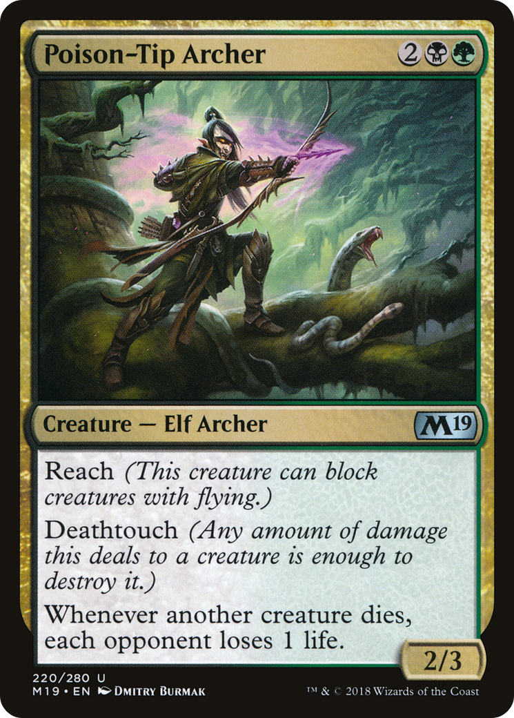 Image of Poison-Tip Archer (M19-220) - Core Set 2019 Foil
