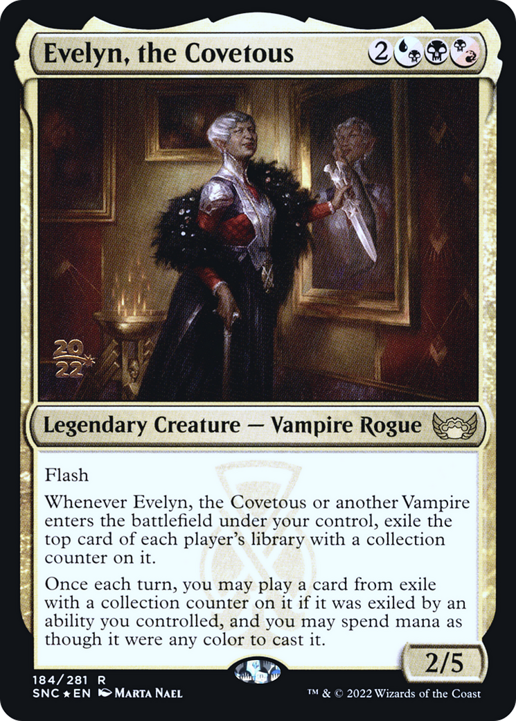 Image of Evelyn, the Covetous (PRE-184) - Streets of New Capenna Promos Foil