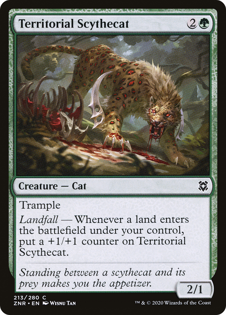 Image of Territorial Scythecat (ZNR-213) - Zendikar Rising Foil