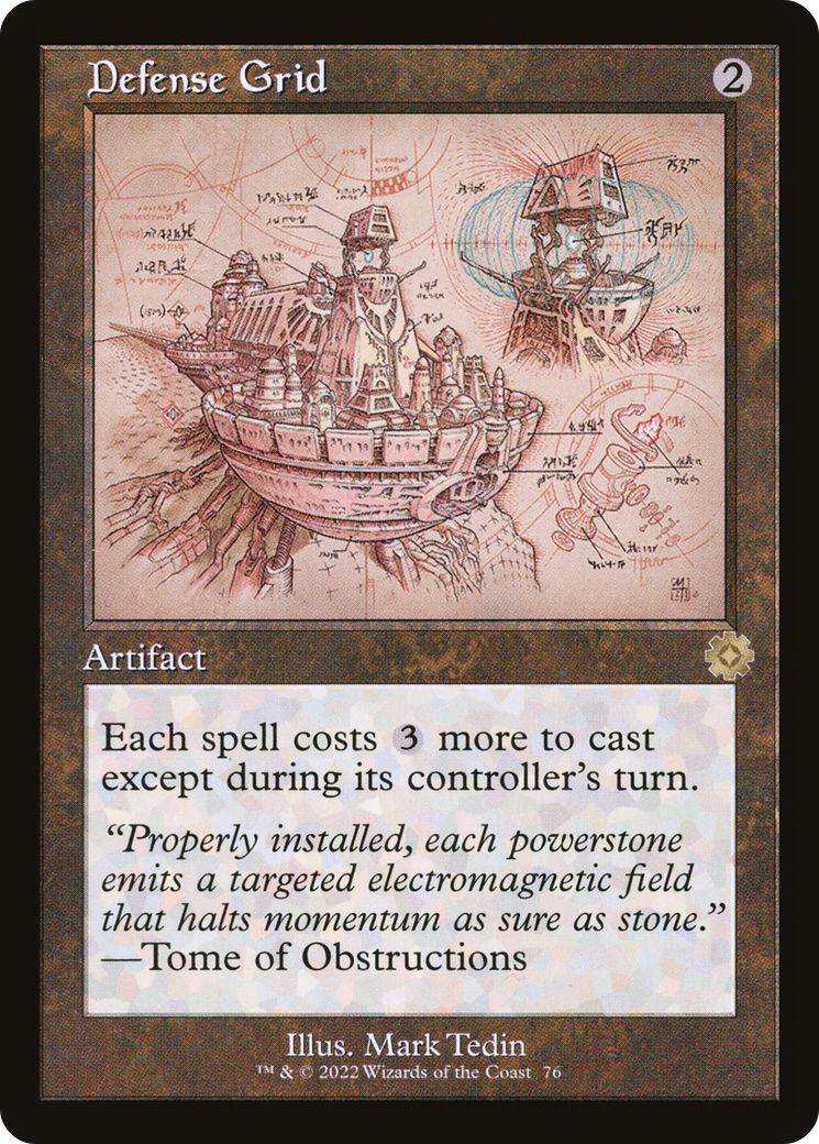 Image of Defense Grid (Schematic) (BRR-076) - The Brothers' War Retro Artifacts Foil