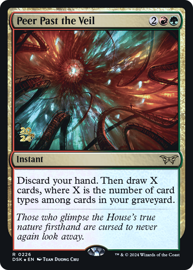 Image of Peer Past the Veil (PRE-226) - Duskmourn: House of Horror Promos Foil