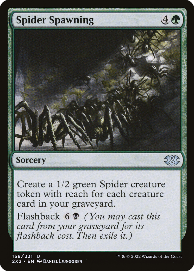 Image of Spider Spawning (2X2-158) - Double Masters 2022 Foil