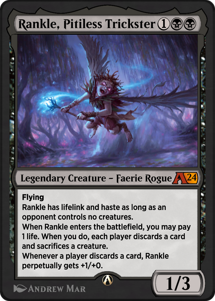 Image of Rankle, Pitiless Trickster (YOTJ-011) - Alchemy: Outlaws of Thunder Junction