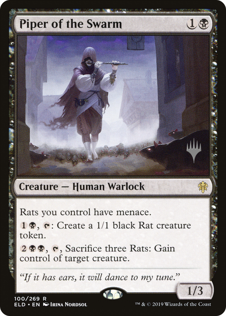 Image of Piper of the Swarm (PPELD-100) - Throne of Eldraine Promos
