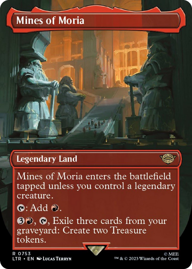 Image of Mines of Moria (Borderless) (Surge Foil) (LTR-753) - The Lord of the Rings: Tales of Middle-earth (Borderless) Foil