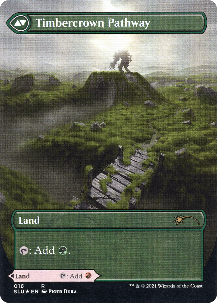 Image of Cragcrown Pathway (Borderless) (SLU-016) - Secret Lair: Ultimate Edition: (Showcase) (Borderless) Foil