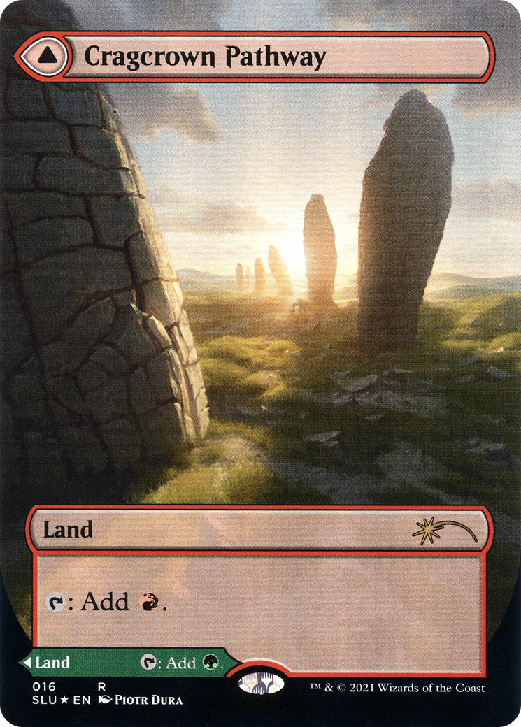 Image of Cragcrown Pathway (Borderless) (SLU-016) - Secret Lair: Ultimate Edition: (Showcase) (Borderless) Foil