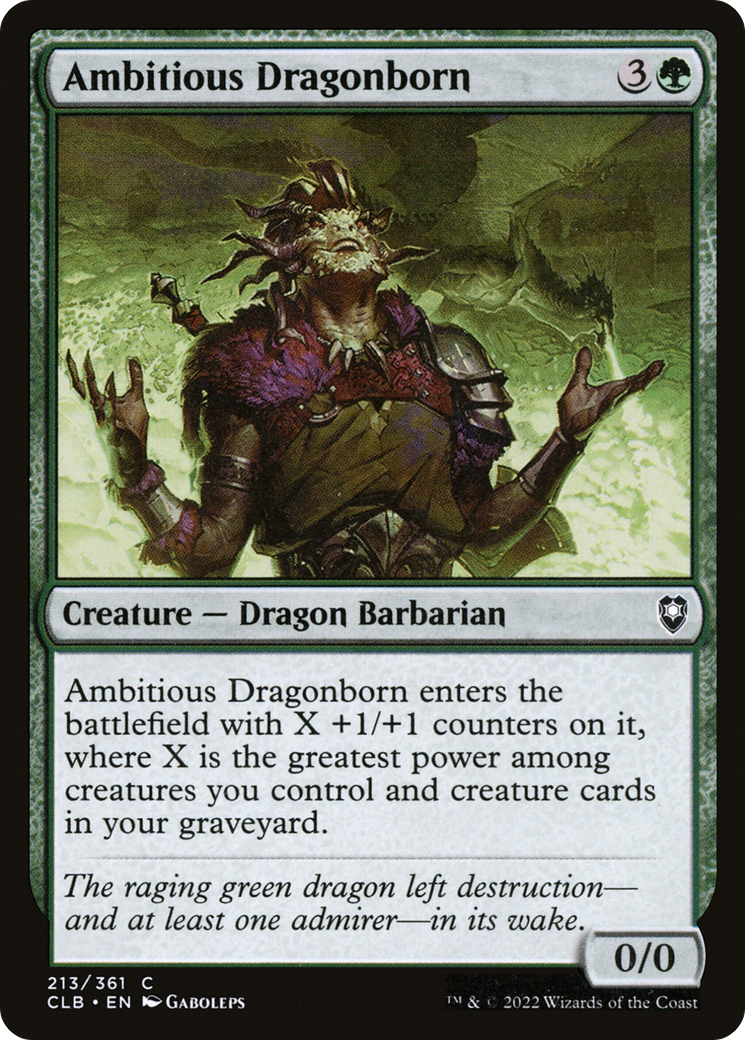 Image of Ambitious Dragonborn (CLB-213) - Commander Legends: Battle for Baldur's Gate