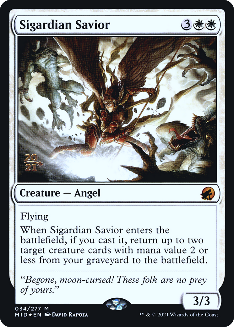 Image of Sigardian Savior (PRE-034) - Innistrad: Midnight Hunt Promos Foil