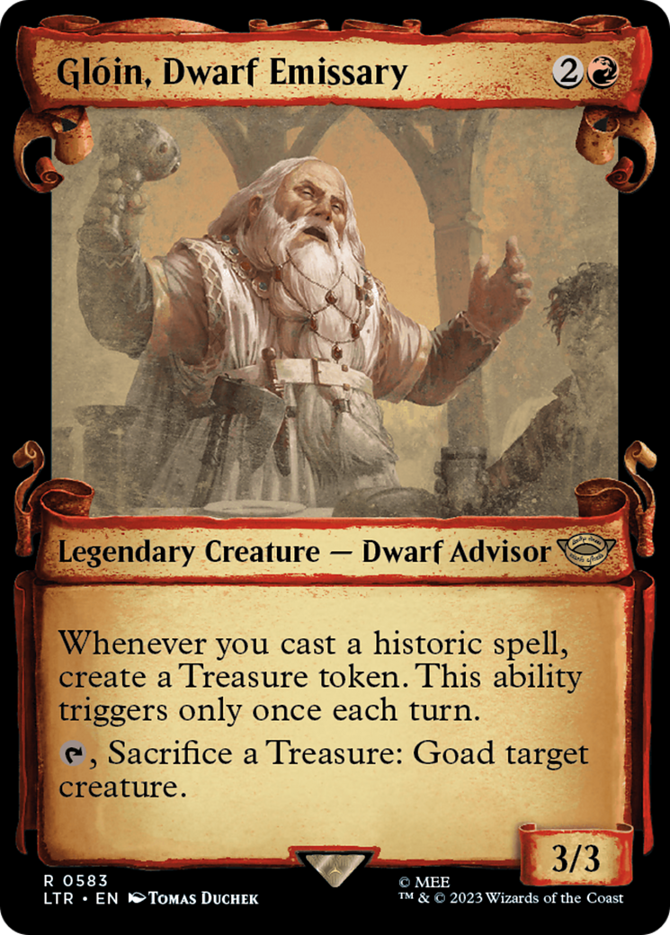 Image of Gloin, Dwarf Emissary (Showcase Scrolls) (LTR-583) - The Lord of the Rings: Tales of Middle-earth: (Showcase)