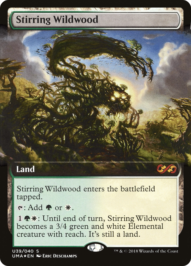 Image of Stirring Wildwood (UMA:BT-U39) - Ultimate Box Topper: (Extended Art) Foil