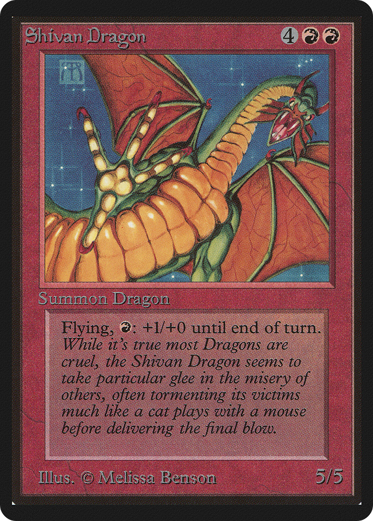 Image of Shivan Dragon (LEB-) - Limited Edition Beta