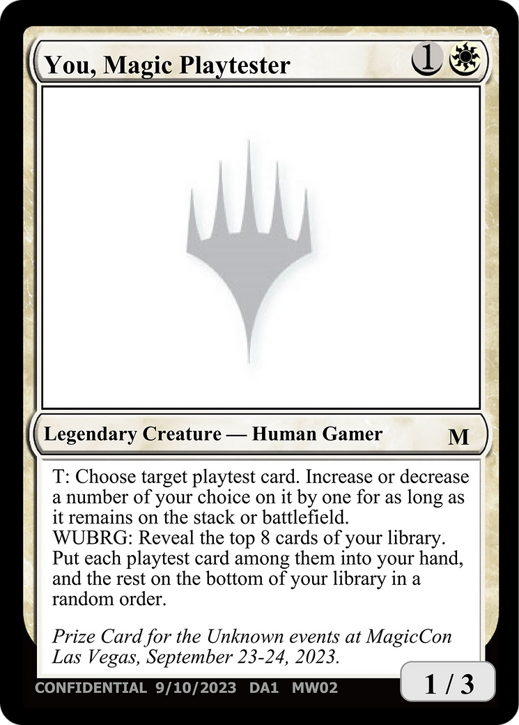 Image of You, Magic Playtester (UNK-MW02) - Unknown Event