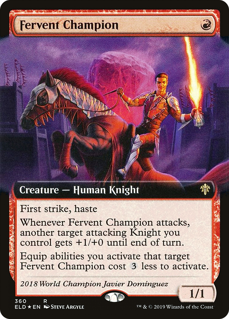 Image of Fervent Champion (Extended Art) (ELD-360) - Throne of Eldraine: (Extended Art)
