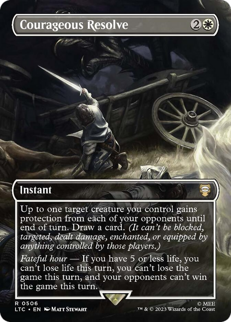 Image of Courageous Resolve (Borderless) (LTC-506) - Tales of Middle-earth Commander (Borderless) Foil
