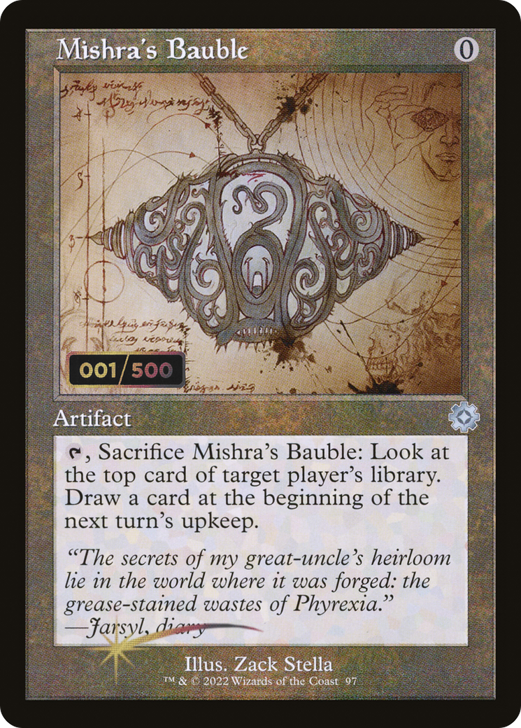 Image of Mishra's Bauble (Schematic) (Serial Numbered) (BRR-097) - The Brothers' War Retro Artifacts Foil