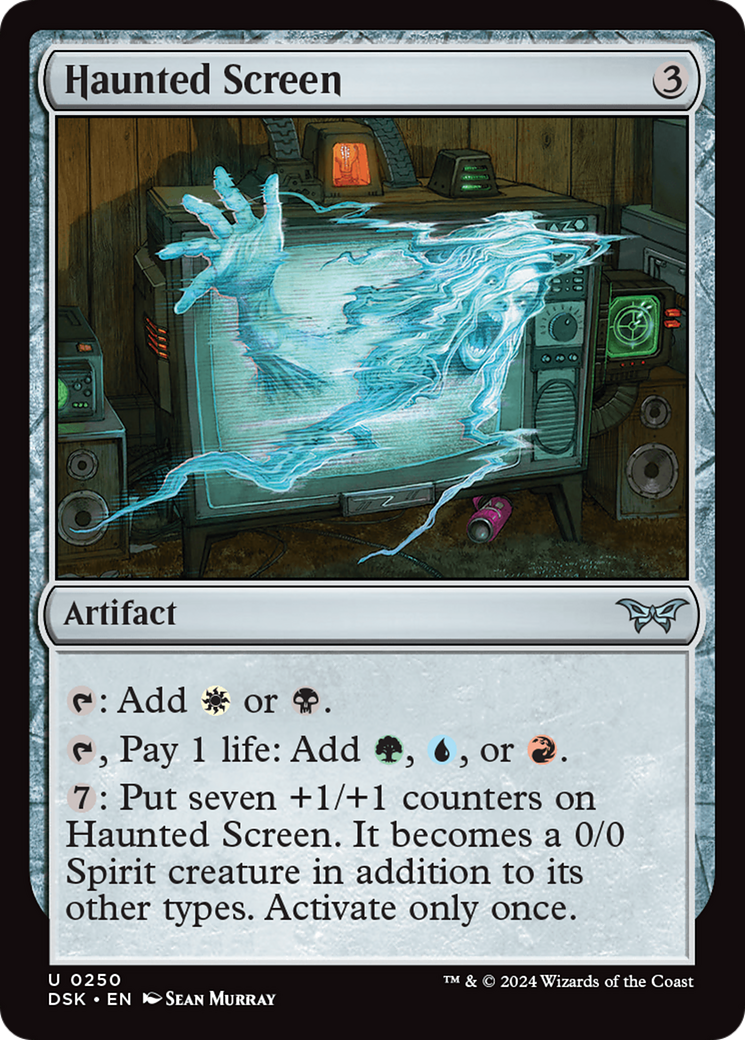 Image of Haunted Screen (DSK-250) - Duskmourn: House of Horror Foil