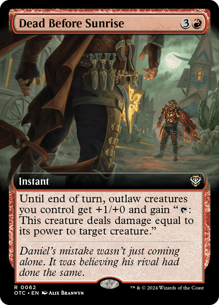 Image of Dead Before Sunrise (Extended Art) (OTC-062) - Outlaws of Thunder Junction Commander: (Extended Art)