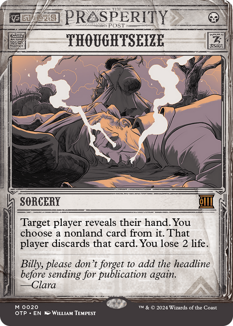 Image of Thoughtseize (OTP-020) - Breaking News: (Showcase) (Borderless) Foil
