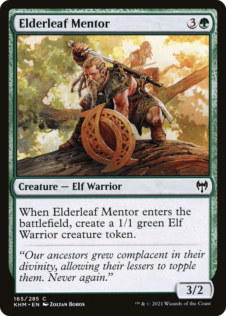 Image of Elderleaf Mentor (KHM-165) - Kaldheim Foil