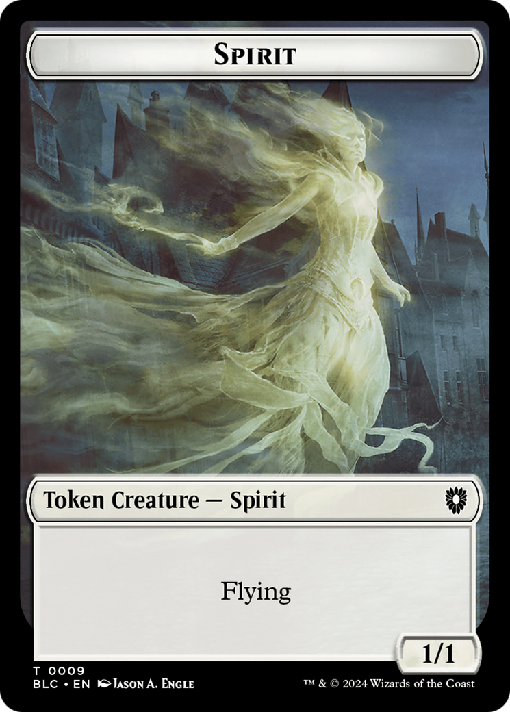 Image of Spirit (TBLC-009) - Bloomburrow Commander Tokens
