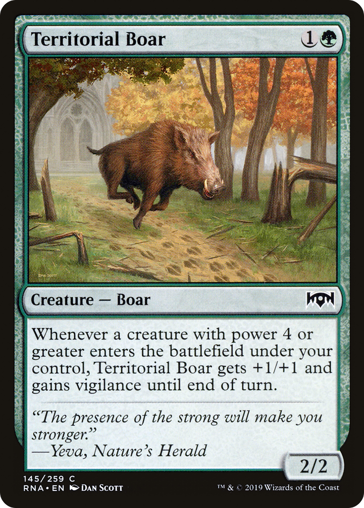 Image of Territorial Boar (RNA-145) - Ravnica Allegiance Foil